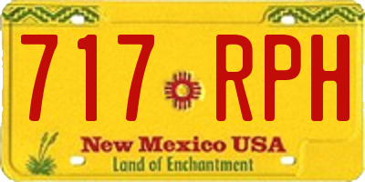 NM license plate 717RPH
