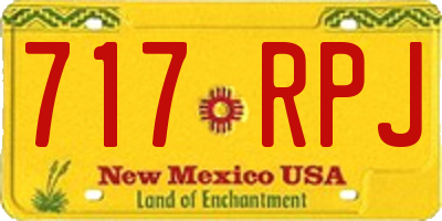 NM license plate 717RPJ
