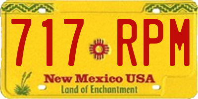 NM license plate 717RPM
