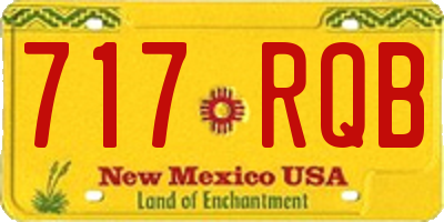 NM license plate 717RQB