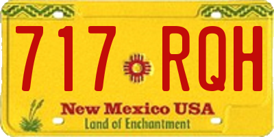 NM license plate 717RQH