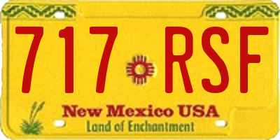 NM license plate 717RSF