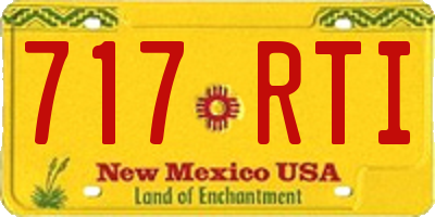 NM license plate 717RTI