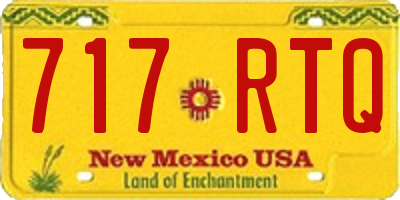 NM license plate 717RTQ