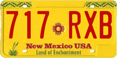 NM license plate 717RXB