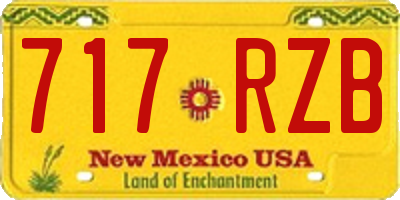 NM license plate 717RZB