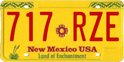 NM license plate 717RZE