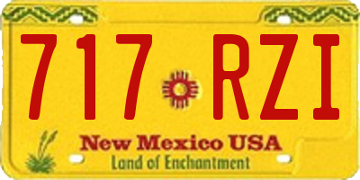 NM license plate 717RZI