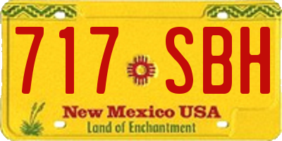 NM license plate 717SBH