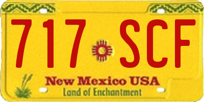 NM license plate 717SCF