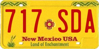 NM license plate 717SDA