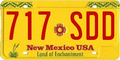 NM license plate 717SDD
