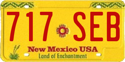 NM license plate 717SEB