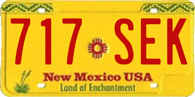 NM license plate 717SEK