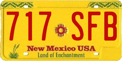 NM license plate 717SFB