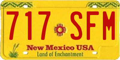 NM license plate 717SFM