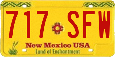 NM license plate 717SFW