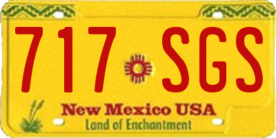 NM license plate 717SGS