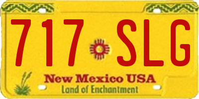 NM license plate 717SLG