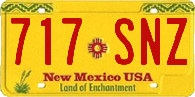 NM license plate 717SNZ