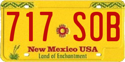NM license plate 717SOB