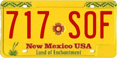 NM license plate 717SOF