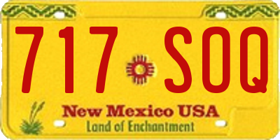 NM license plate 717SOQ
