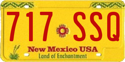 NM license plate 717SSQ