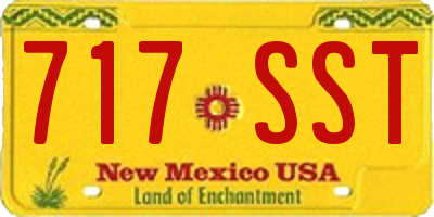 NM license plate 717SST