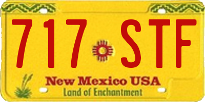 NM license plate 717STF