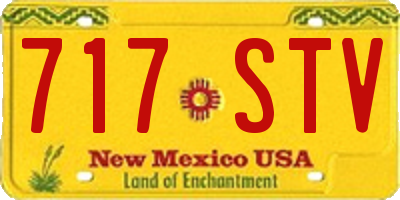 NM license plate 717STV