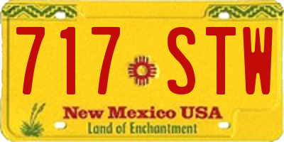 NM license plate 717STW