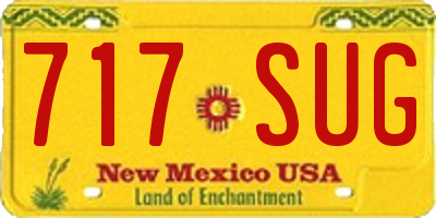 NM license plate 717SUG