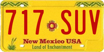 NM license plate 717SUV