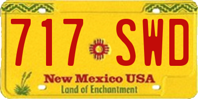 NM license plate 717SWD