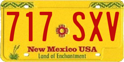 NM license plate 717SXV