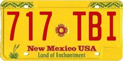 NM license plate 717TBI