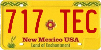 NM license plate 717TEC