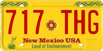 NM license plate 717THG