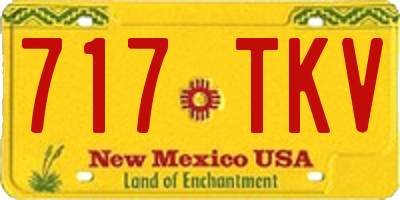 NM license plate 717TKV