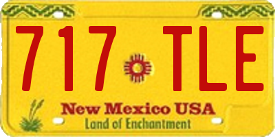 NM license plate 717TLE