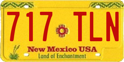 NM license plate 717TLN