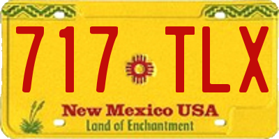 NM license plate 717TLX
