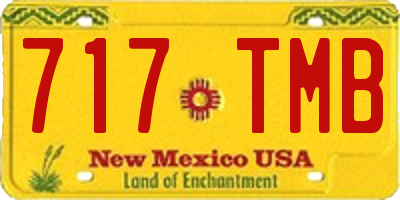NM license plate 717TMB