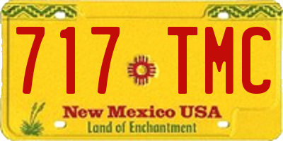 NM license plate 717TMC
