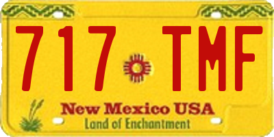 NM license plate 717TMF