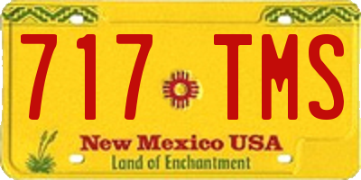 NM license plate 717TMS