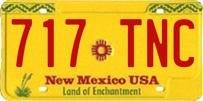 NM license plate 717TNC