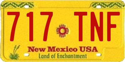 NM license plate 717TNF