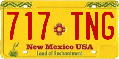 NM license plate 717TNG